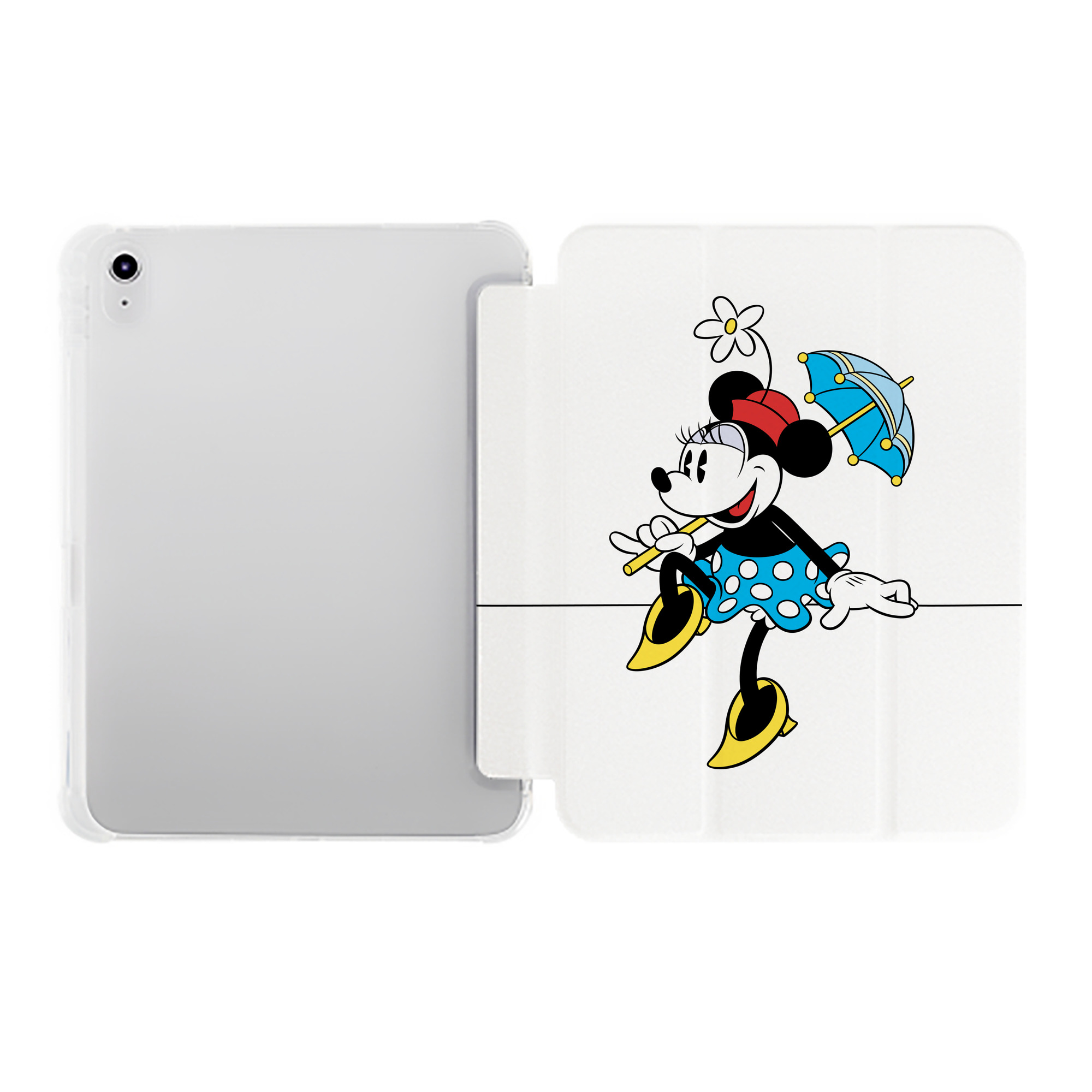（画像用） ミッキーマウス Mickey Mouse IPad ケース ペン収納付き 三つ折りスタンド PUレザー×シリコン 対応機種9.5/10.5/10.9インチ